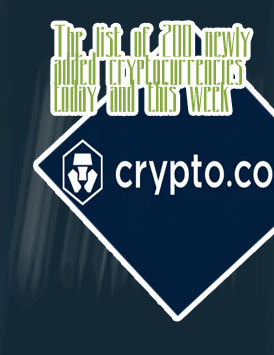 New listings on cryptocom